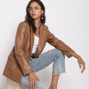 COPY - NWT vegan leather blazer